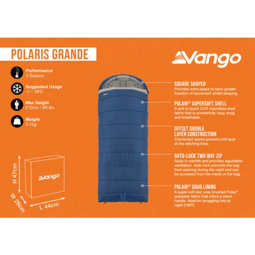  Vango Polaris Grande Sleeping Bag