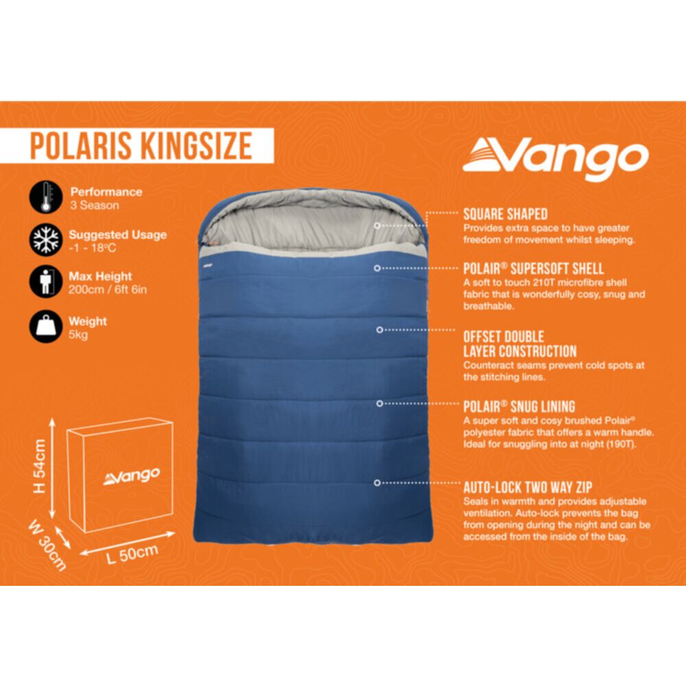  Vango Polaris King Sleeping Bag