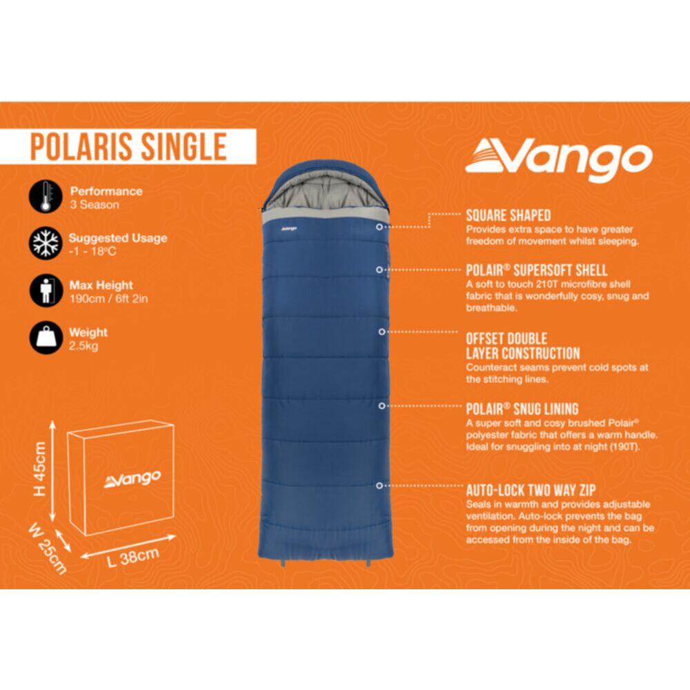  Vango Polaris Single Sleeping Bag