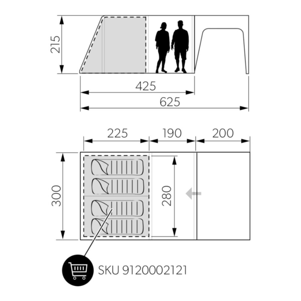  Dometic Santorini FTK 4x8 TC Tent