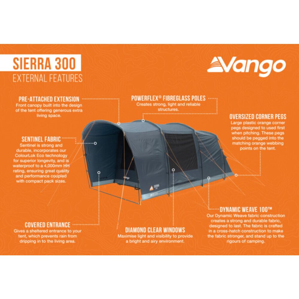  Vango Sierra 300 Poled Tent (2025)