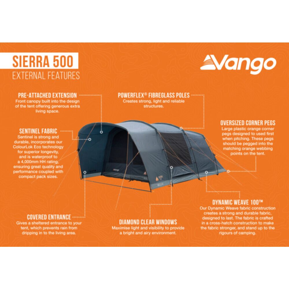  Vango Sierra 500 Poled Tent (2025)