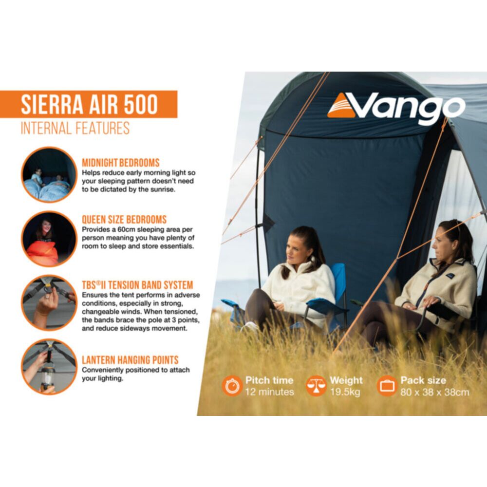 Vango Airbeam Vango Sierra Air 500 Tent (2025)