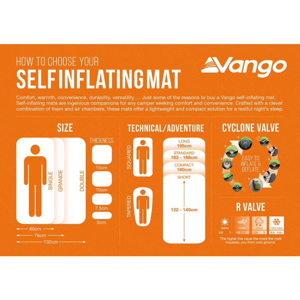  Vango Arcadia 10 Grande Self Inflating Mat