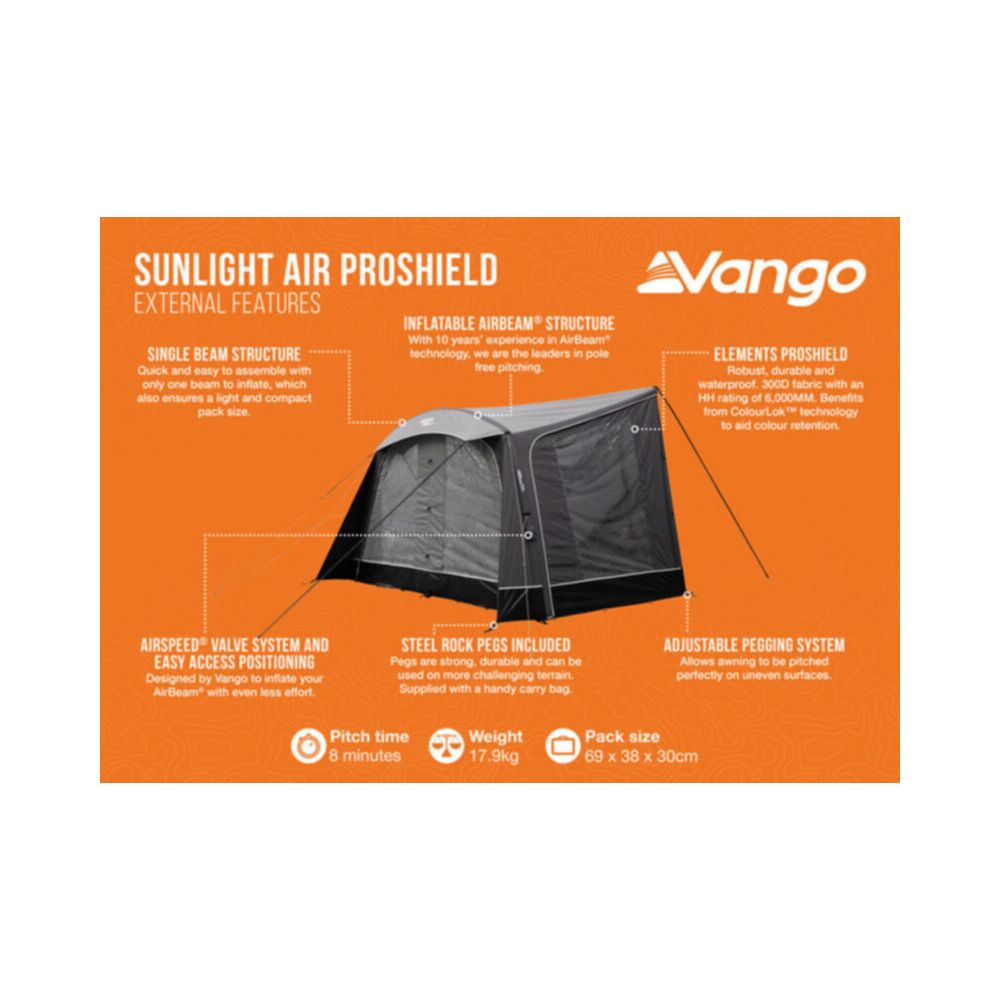 Vango Airbeam Vango Sunlight Air 380 Proshield Awning (2025)