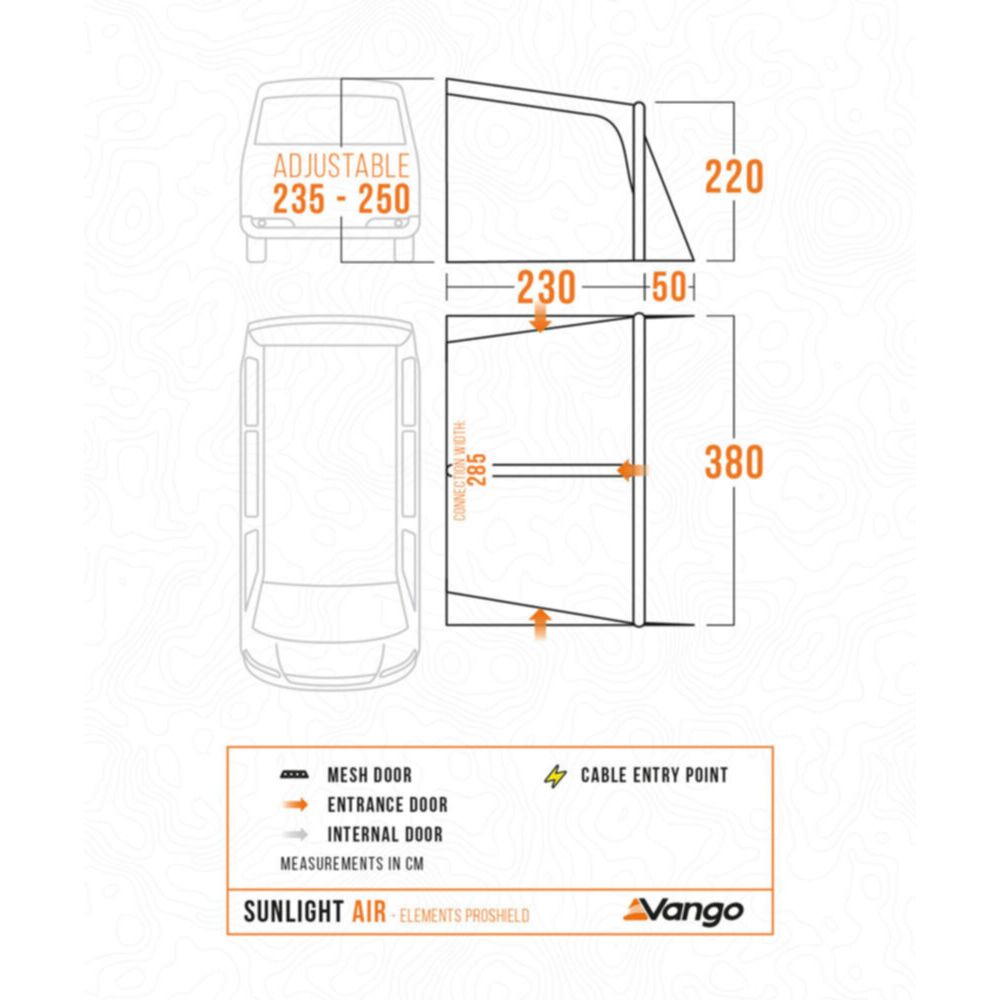 Vango Airbeam Vango Sunlight Air 380 Proshield Awning (2025)