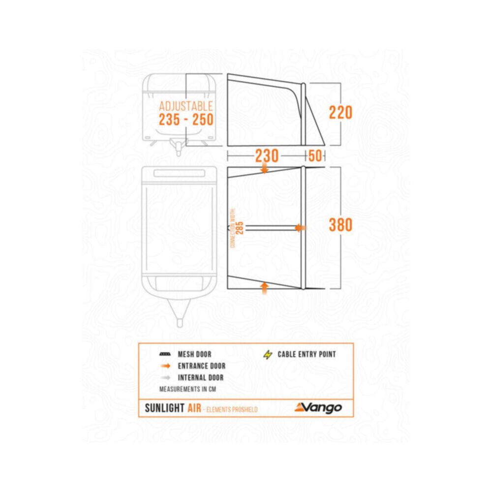 Vango Airbeam Vango Sunlight Air 380 Proshield Awning (2025)