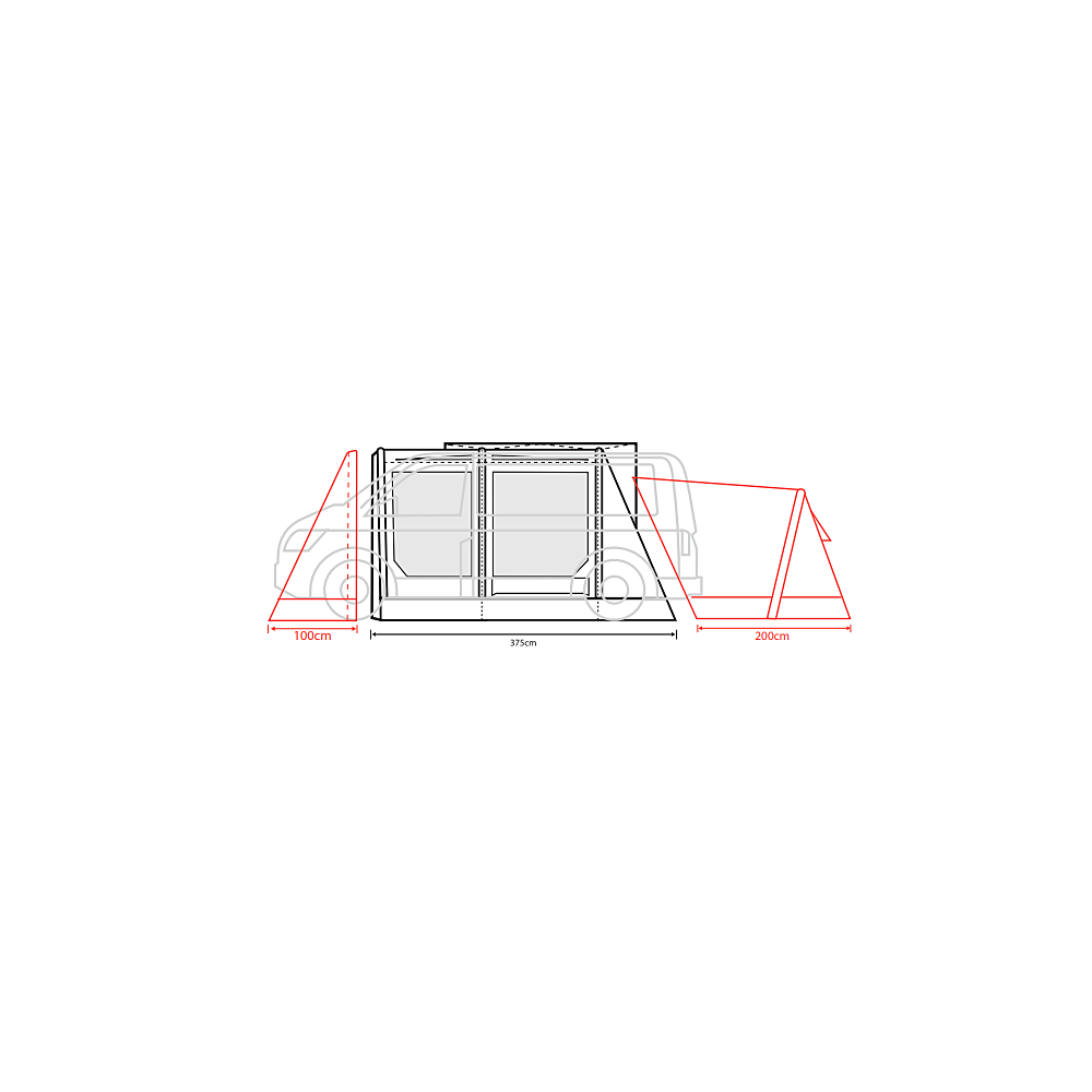  Outdoor Revolution Movelite T3E High Awning (255-305cm)