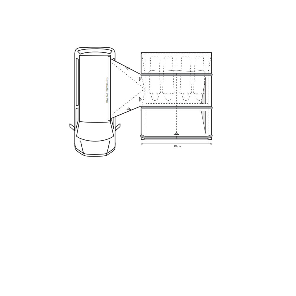  Outdoor Revolution Movelite T3E High Awning (255-305cm)