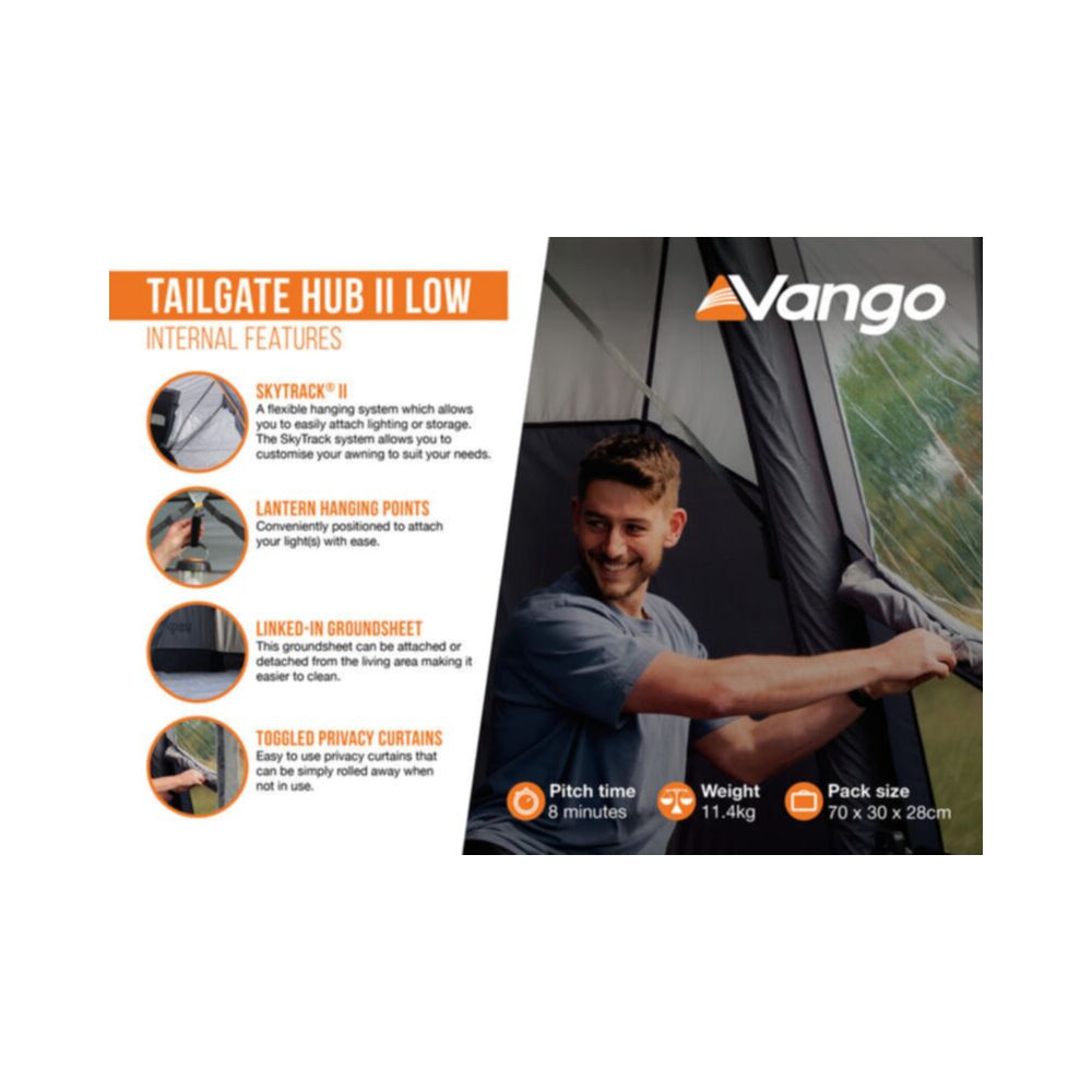  Vango Tailgate Hub II Low Poled Awning (2025)