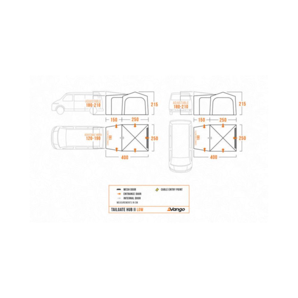  Vango Tailgate Hub II Low Poled Awning (2025)