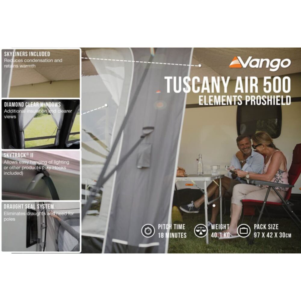 Vango Airbeam Vango Tuscany Air 500 Elements Proshield Caravan Awning (2024)