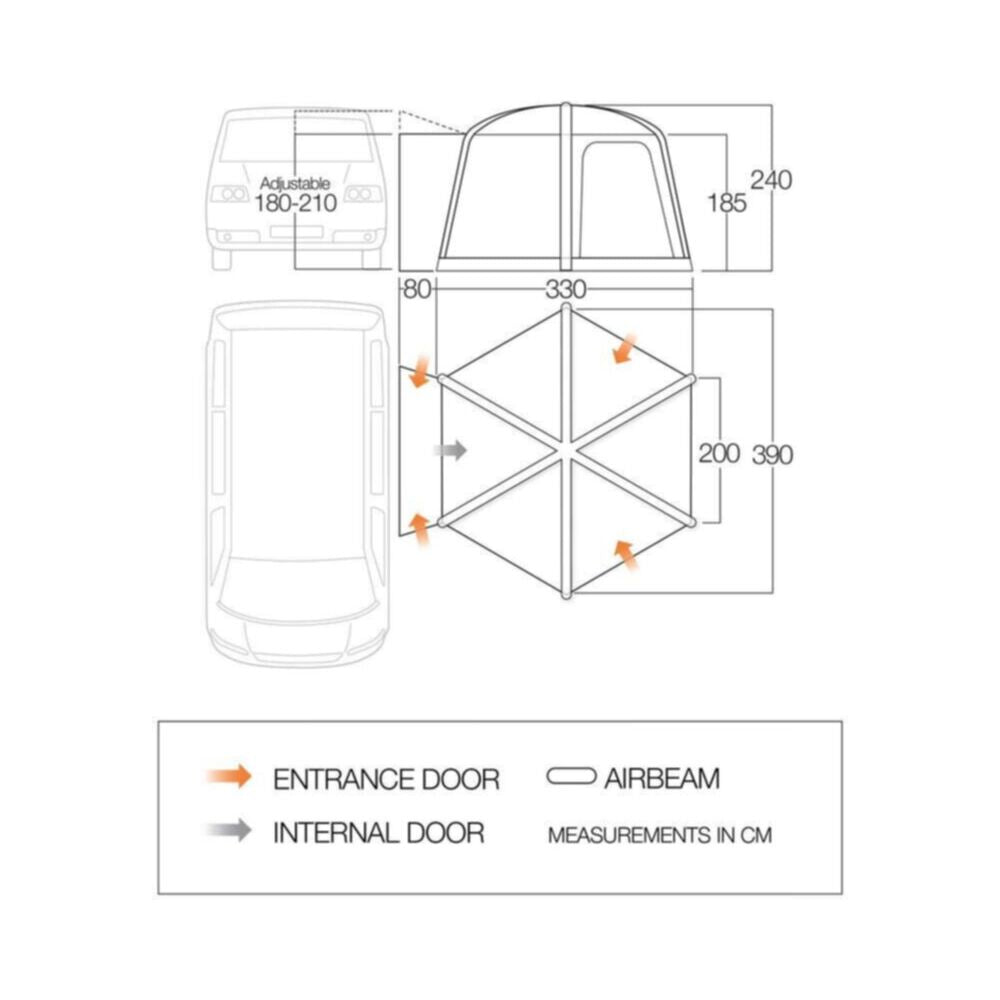 Vango Airbeam Vango Hexaway Pro Air Low Awning