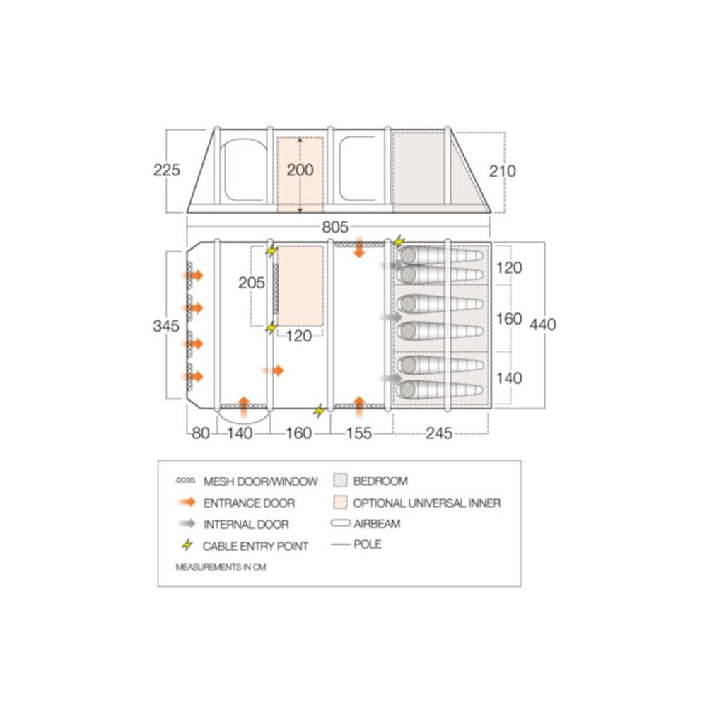 Vango Airbeam Vango Anantara IV TC 650xl Air Tent