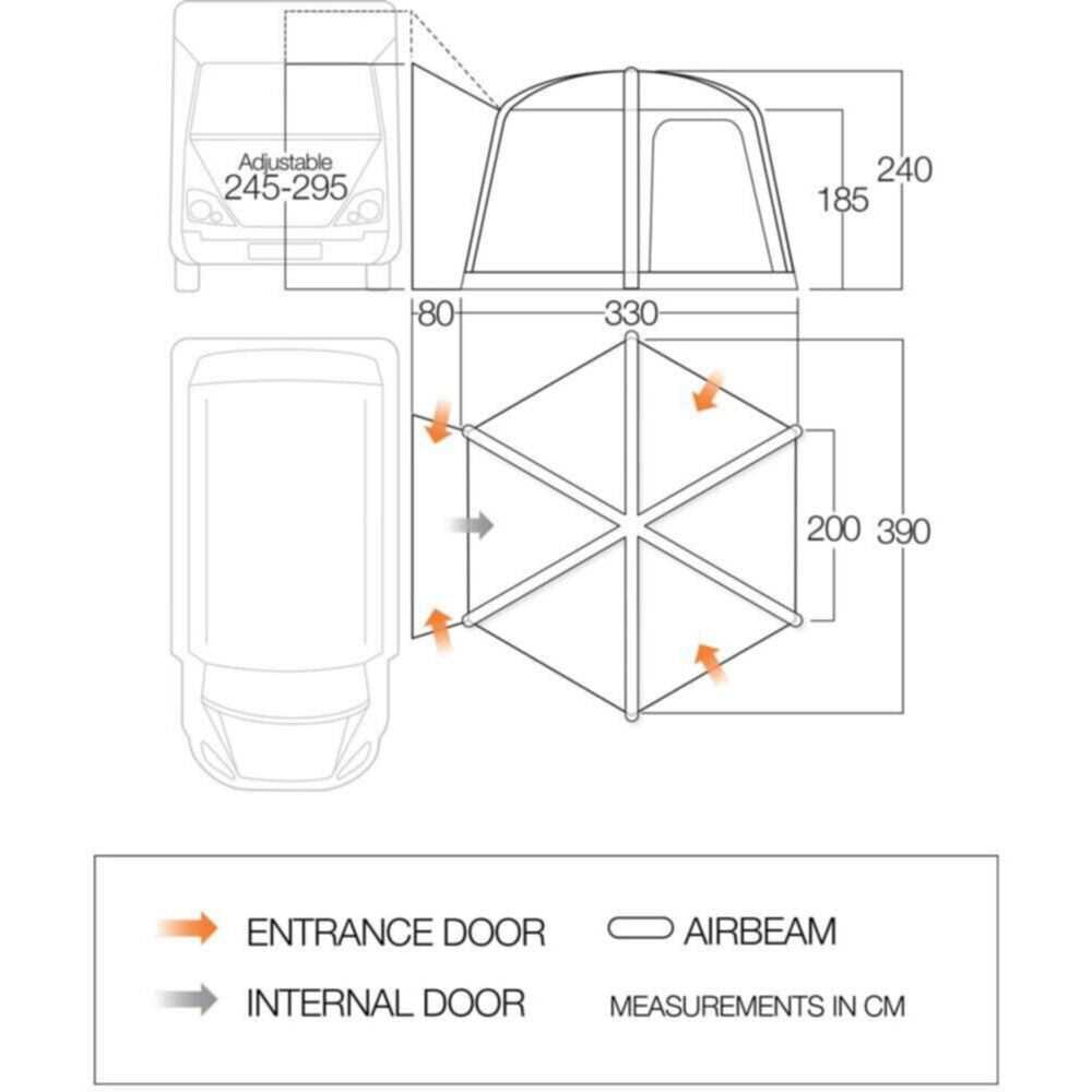 Vango Airbeam Vango Hexaway Pro Air Tall Awning