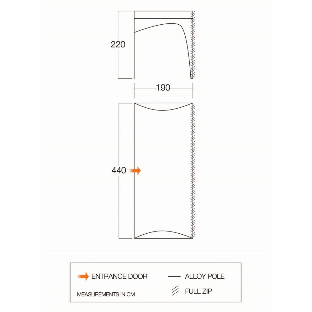 Vango Airbeam Vango Zipped Sun Canopy (TA108)