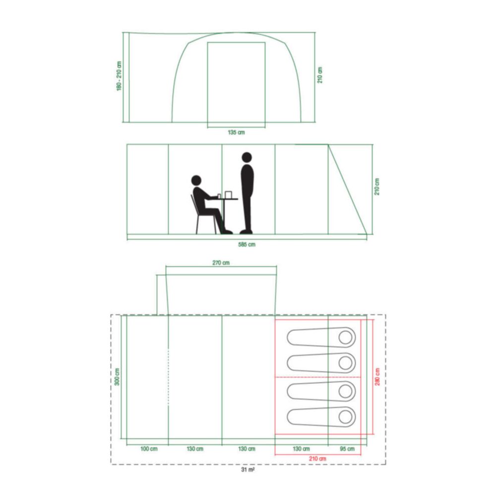  Coleman Journeymaster Deluxe Air XL Blackout Awning